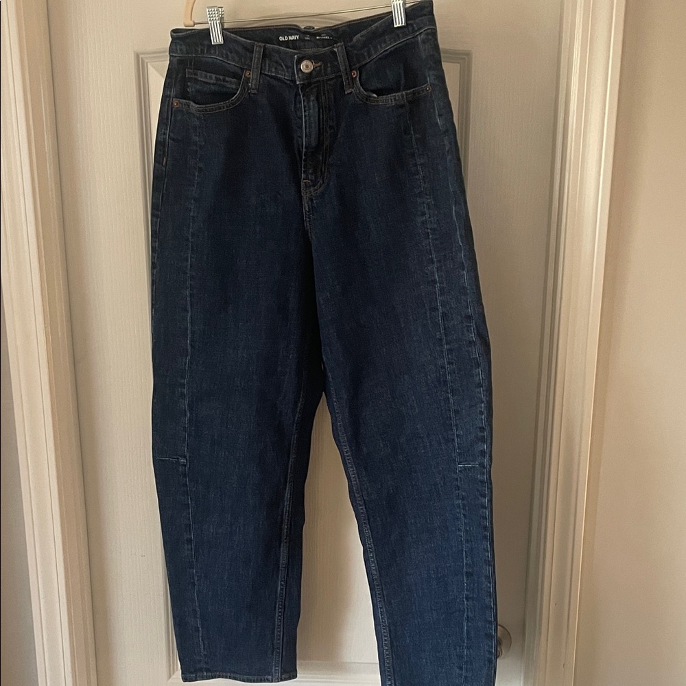 Old Navy Women’s Dark Wash Barrel Jeans